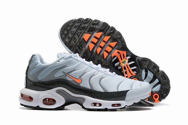 Nike Air Max Plus Tn Men's Running Shoes White Grey Black-09 - Click Image to Close